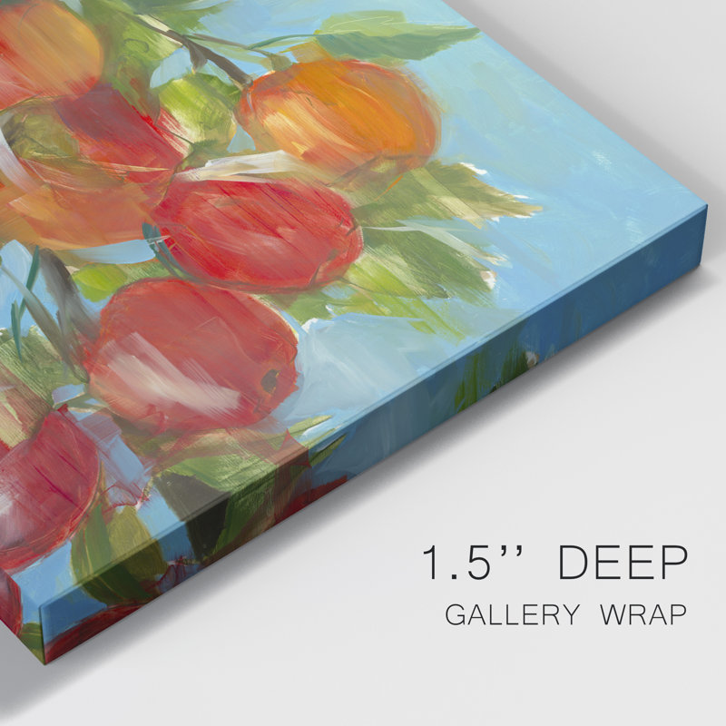 AN APPLE A DAY - Reproduction sur toile tendue, H 12 po x l 8 po x P 1 po
