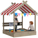 Freeport Park 124cm x 146cm Square Sandbox with Cover