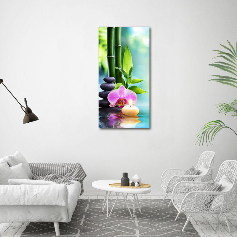 Orchid And Bamboo - Wrapped Canvas Print