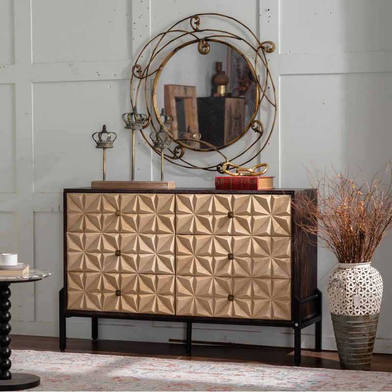 Buffet 48 tiroirs 48,21 "Mid-Century Modern