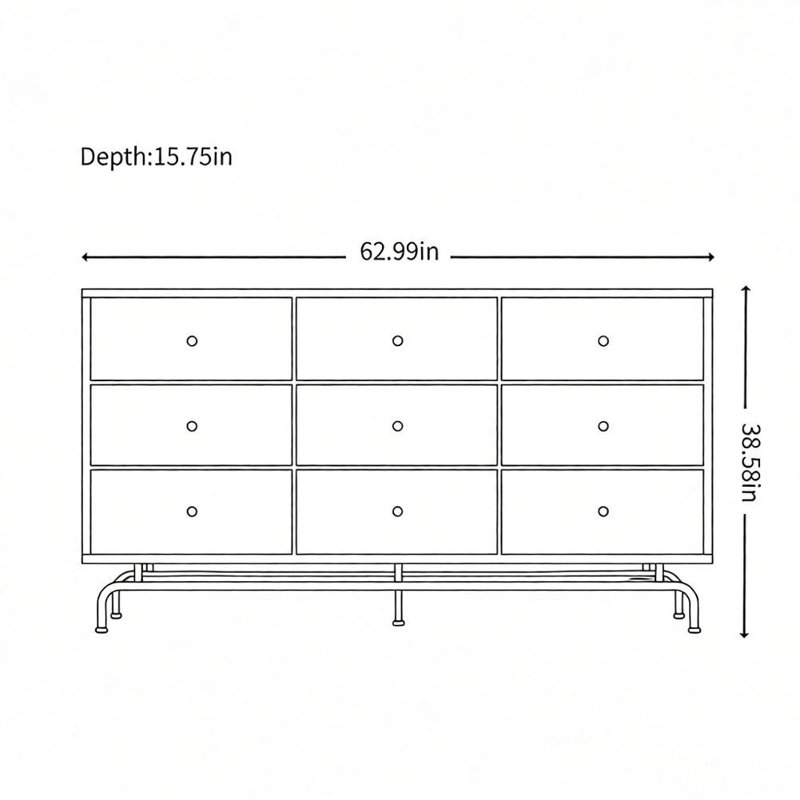 Armoire décorative française French Creative Design, H 38,58 po x l 62,99 po x P 15,75 po