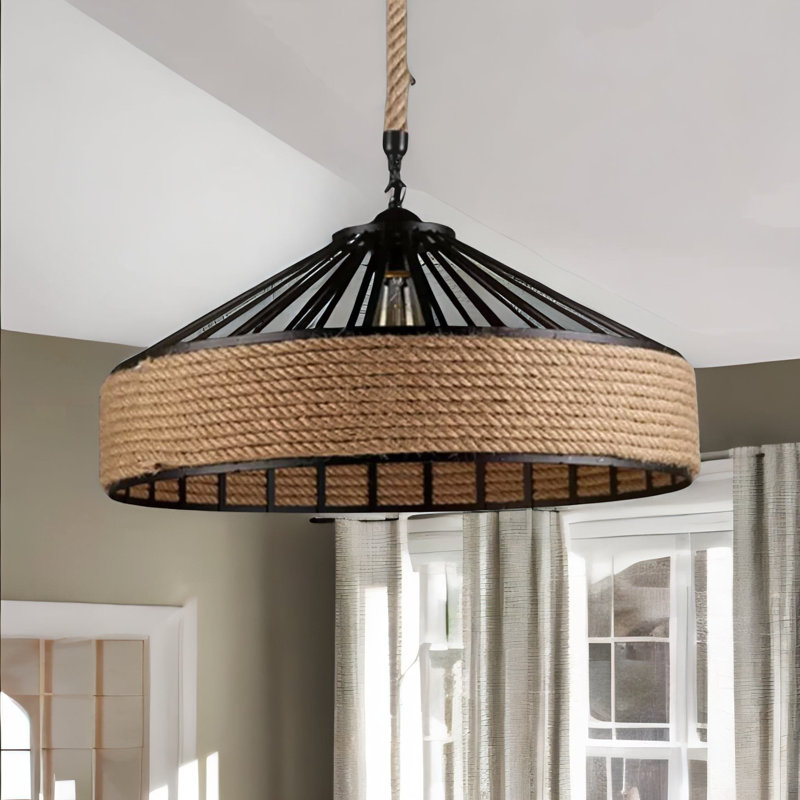 18cm H Pendant Shade in Brown
