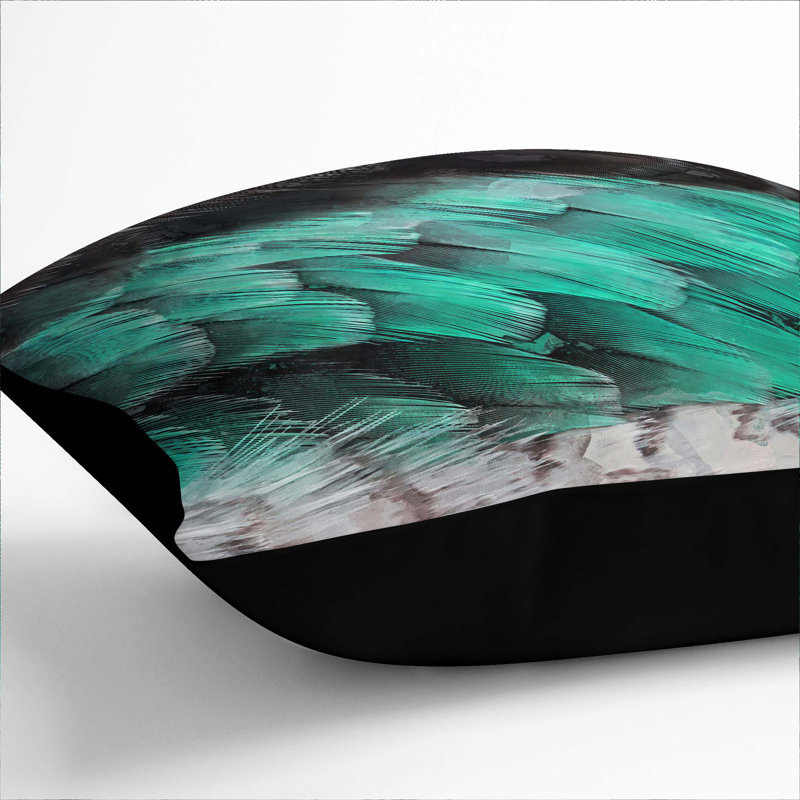 Square Throw Cushion, 40cm H x 40cm W x 15cm D, Black