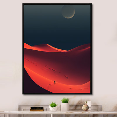 Horizon du désert sur la planète Mars II - désert, art mural