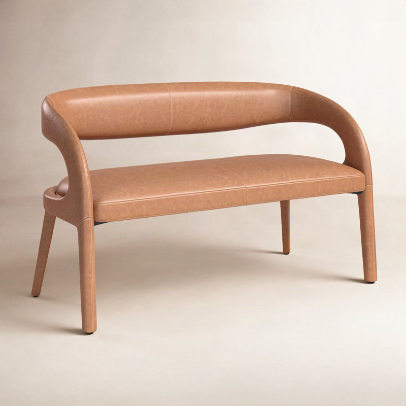 Gryphon Upholstered Bench, Sonoma Butterscotch Genuine Leather