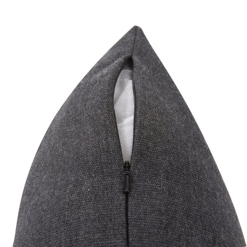 Gemmell Outdoor Sunbrella Pillow Cover & Insert, Seascape Charcoal