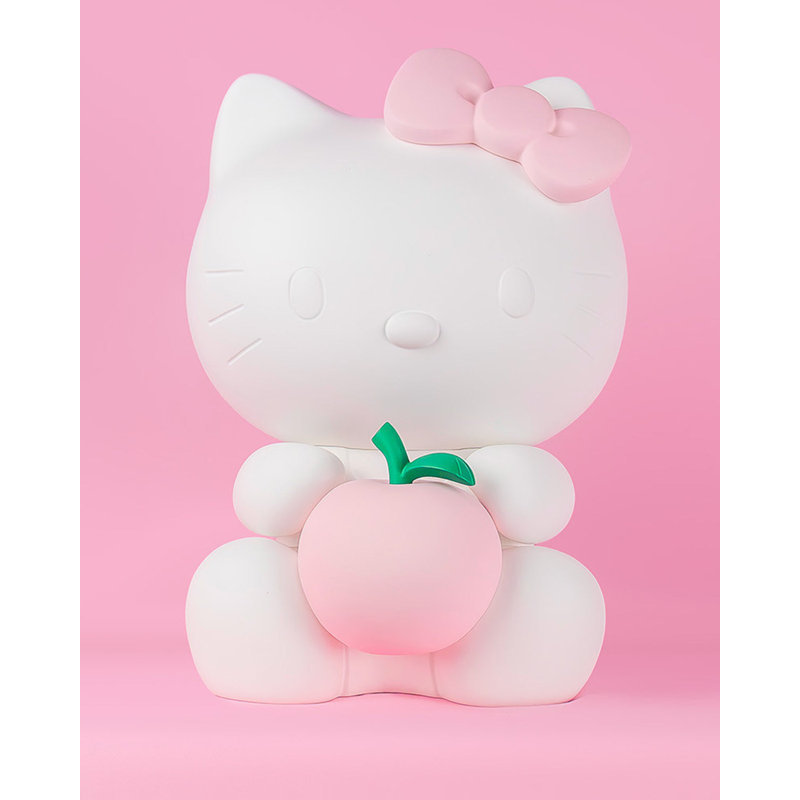 Hello Kitty APPLE Matt White with Pastel Pink Apple 10in, White/Pink