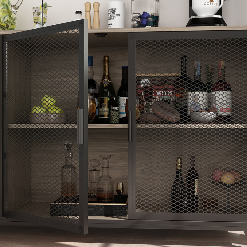 Garde-manger 68,5 po Zelpha, Light Brown/Black