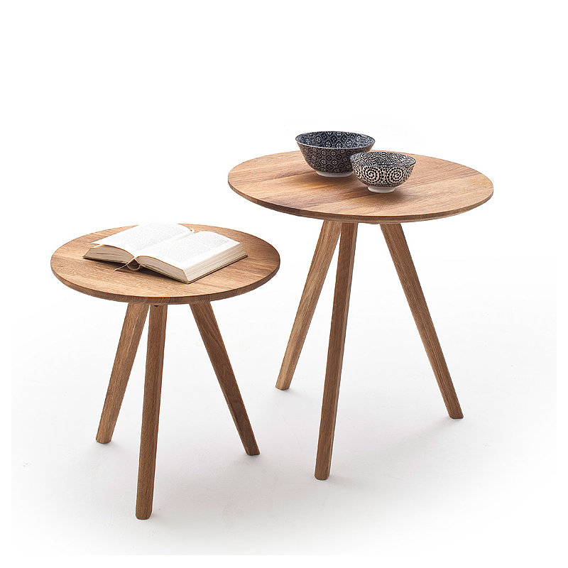 Annie Solid Wood Three Leg Coffee Table