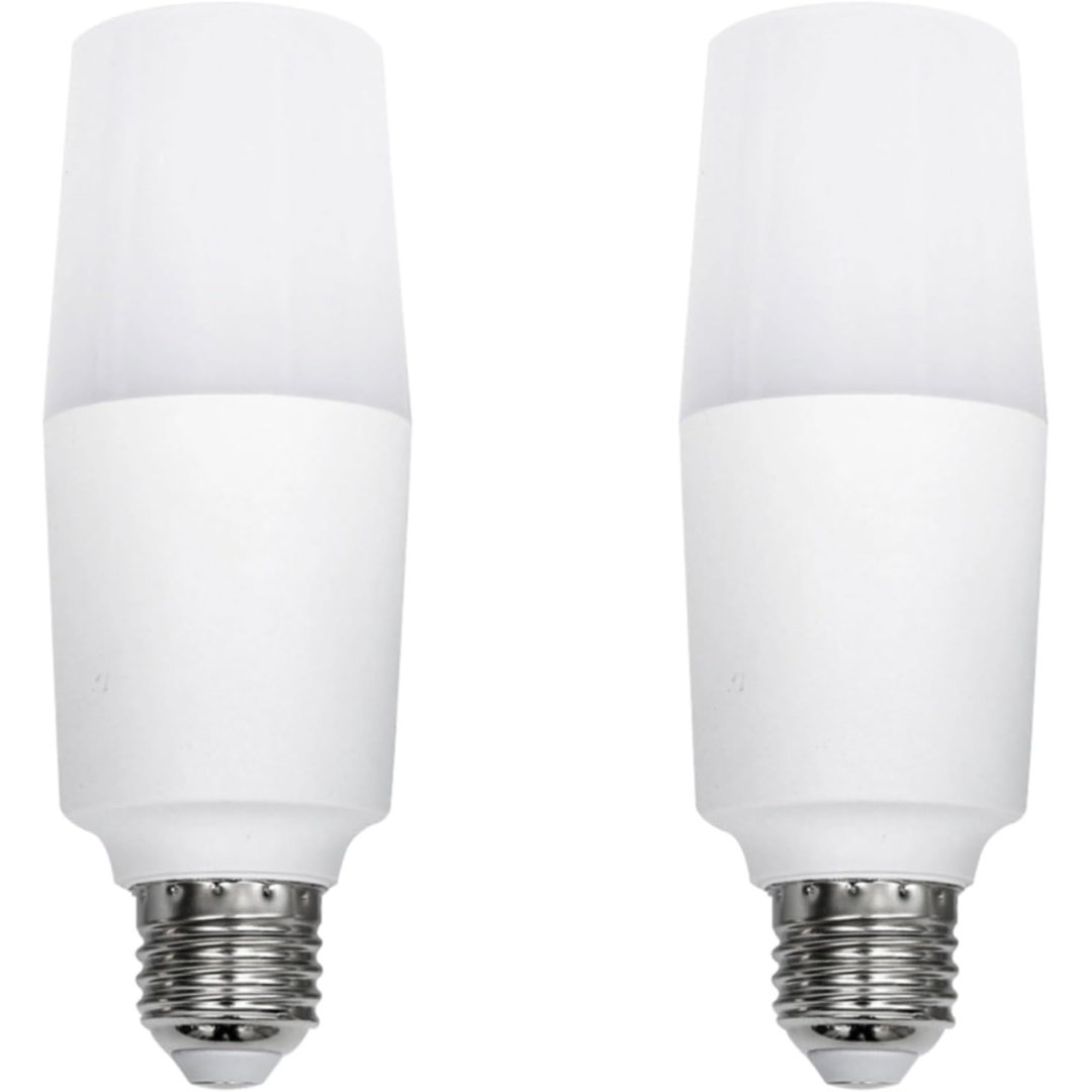 10W T37 Bright White LED Light Bulb Cylindrical Corn Bulb E27 Screw Base Candle Bulbs AC220V LED Daylight White 6500K Ultra Bright, Non Dimmable, Pack