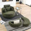 Fauteuil pivotant surdimensionné avec fonction de rangement - Tissu doux pour le salon spacieux en mousse-955339377