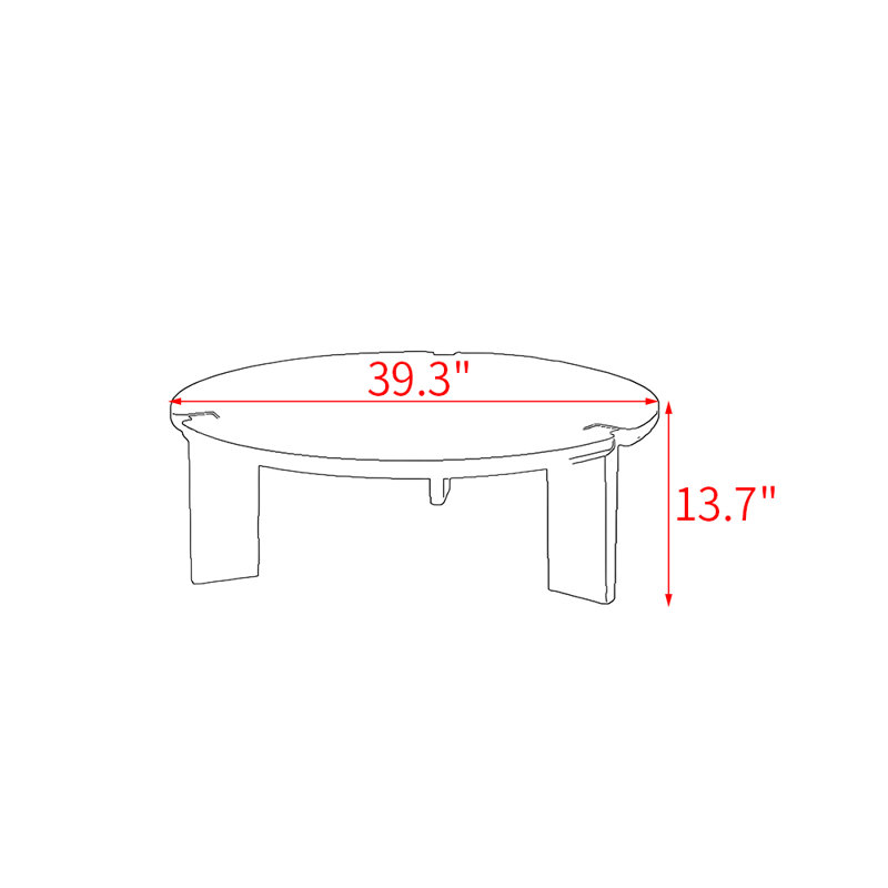 Barrasso, 13.7" H x 39.3" W x 39.3" D