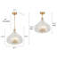 Yedidal 3-Light Small Shaded Glass Drum Chandelier With Brass Finish