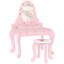 Pearla Kids Dressing Table Set, Two-Piece, Stool, Mirror, Drawer, Pink