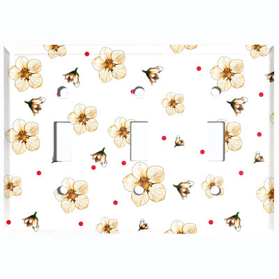 Patterned 3 - Gang Toggle Light Switch Standard Wall Plate