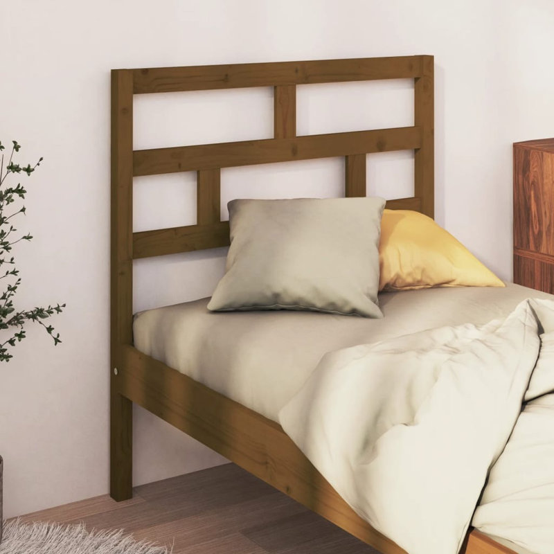 Macintyre Solid Wood Slat Headboard, 81 x 100 cm, Brown
