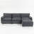 113" Modern L-Shaped Corduroy Fabric Sofa