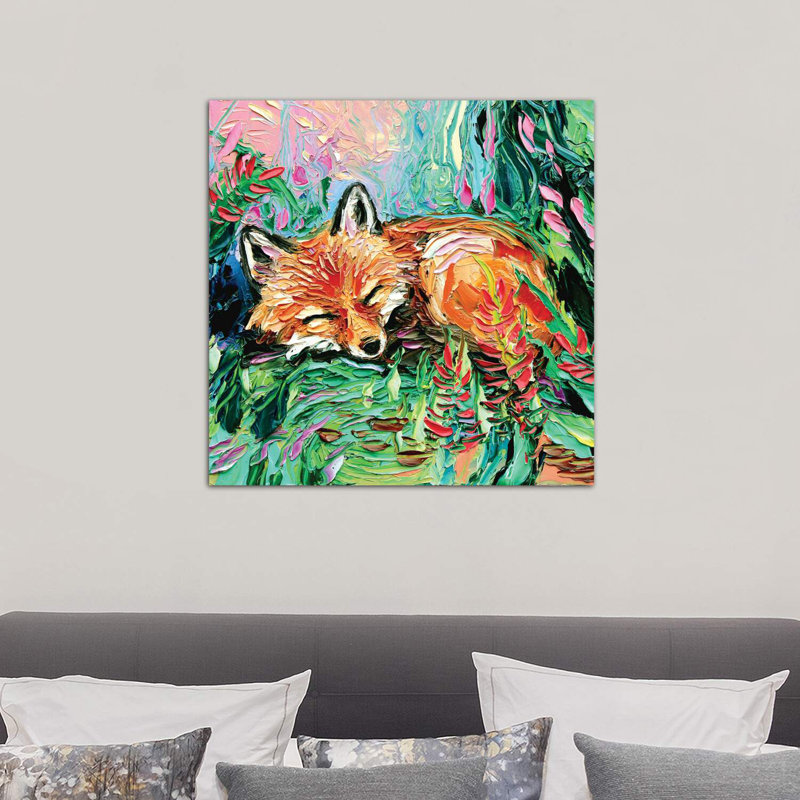 Kit by Aja Trier - Wrapped Canvas Painting, 66.04 cm H x 66.04 cm W x 1.91 cm D