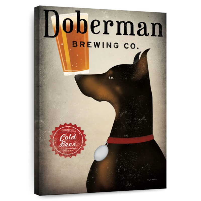 Brampt Doberman Brewing Company, H 12 po x l 8 po