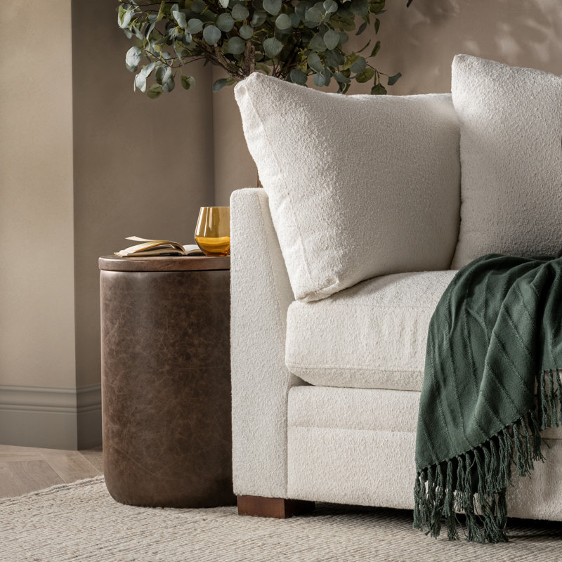 Andra Solid Wood End Table, Tan