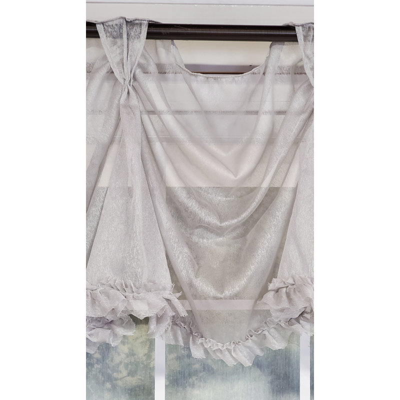 Cantonnière transparente SheerSwag, Argent