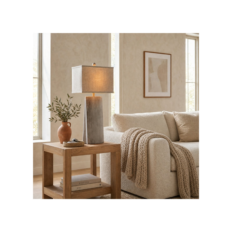 Lampe de table standard en ciment 32 po Blewitt