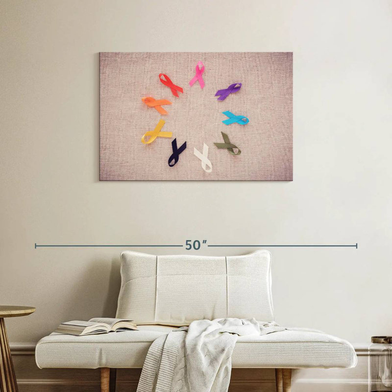 Symbole de sensibilisation au cancer, H 24 po x l 36 po