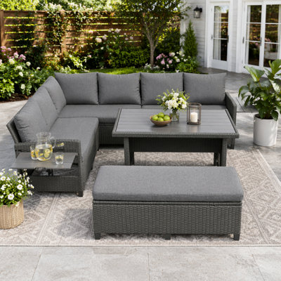 5-Piece Outdoor Patio Rattan Sofa Set