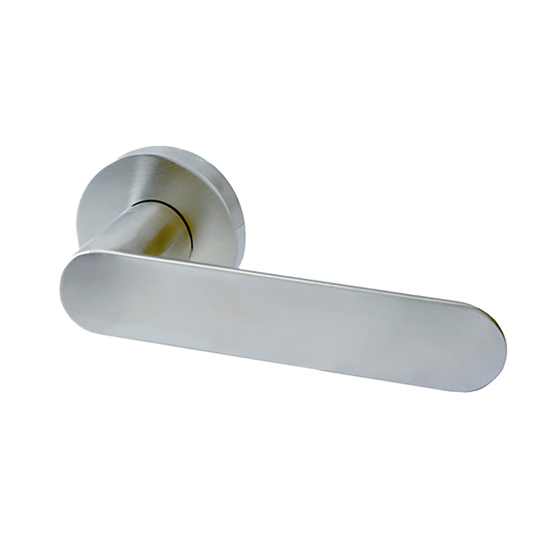 Full Double Dummy Door Lever, Satin Stainless Steel