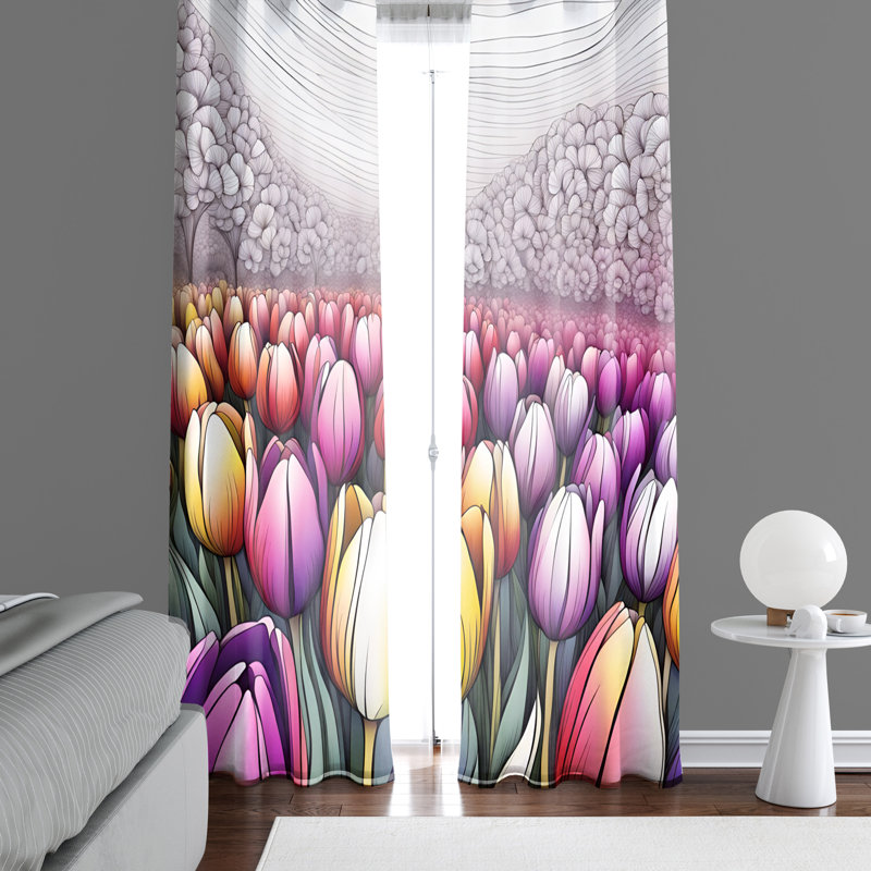 Paire de rideaux semi-transparents Elfar, L 40 po x L 52 po