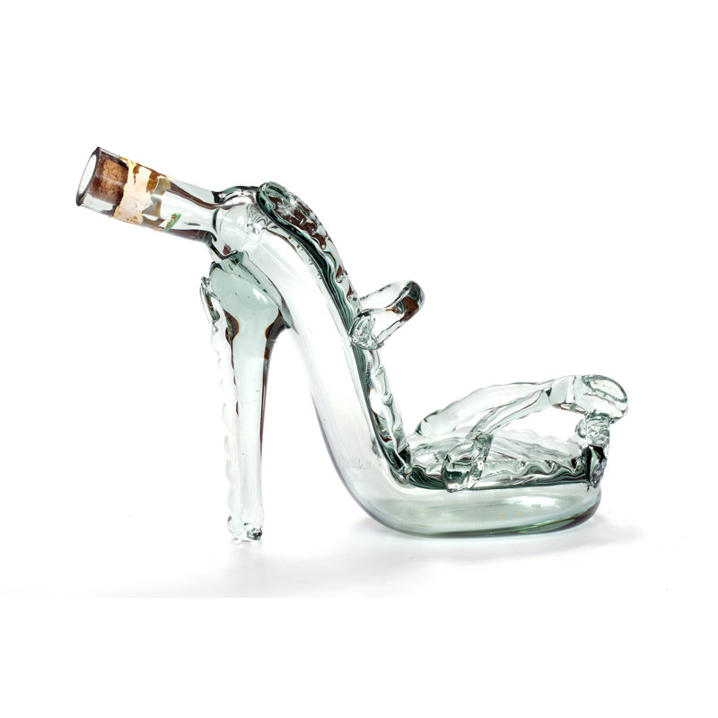 Glass Bottle In The Shape Of A Shoe - Single Picture Frame Painting on Canvas, 80 cm H x 120 cm W