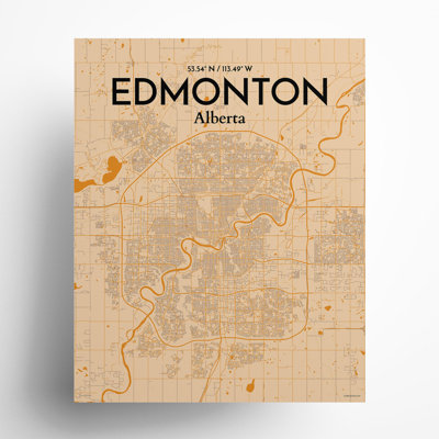 Edmonton City Map, impression