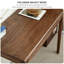 Petit bureau d'écriture simple en bois massif brun noisette-47598951