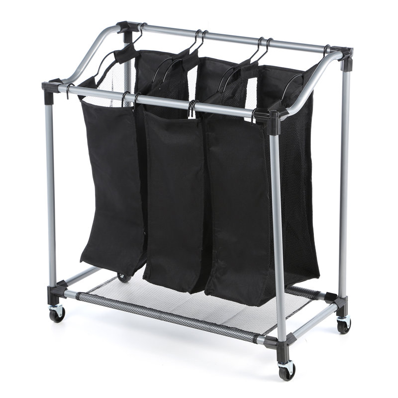 Mesh Rolling Laundry Sorter with Handles