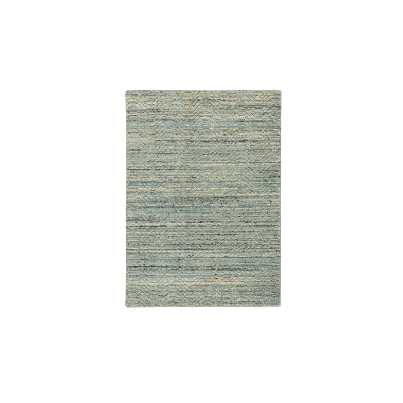 Tapis oriental rectangulaire en laine vert tissé à la main 3 pi 0 po x 5 pi 0 po - MOA10258618