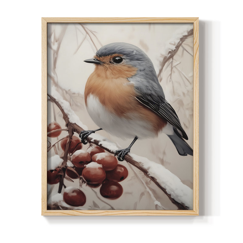 «Christmas Holiday Art», série 2-CD XXXIV, reproduction encadrée - bois massif, H 11 po x l 9 po, Naturel