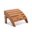 Repose-pieds de jardin de style avec repose-pieds en bois toutes saisons à finition brune pour jardin, patio, terrasse