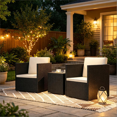 Ensemble de mobilier d'extérieur, ensemble de mobilier de véranda 3 pièces, ensemble de mobilier de bistro pliant
