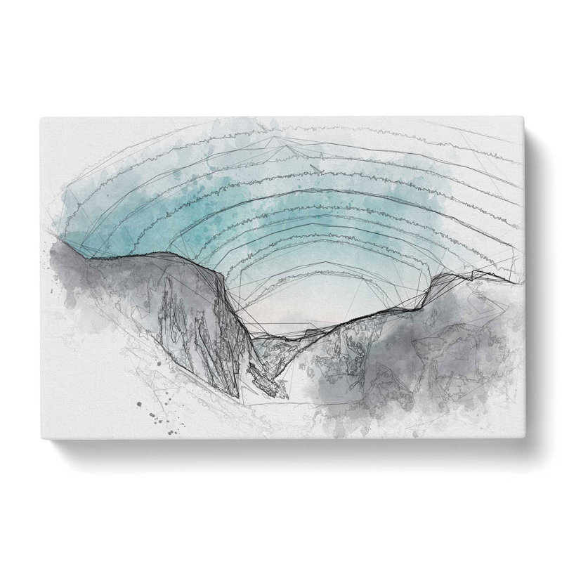 Yosemite Valley at Dusk - Wrapped Canvas Painting Print, 40cm H x 60cm W x 3cm D