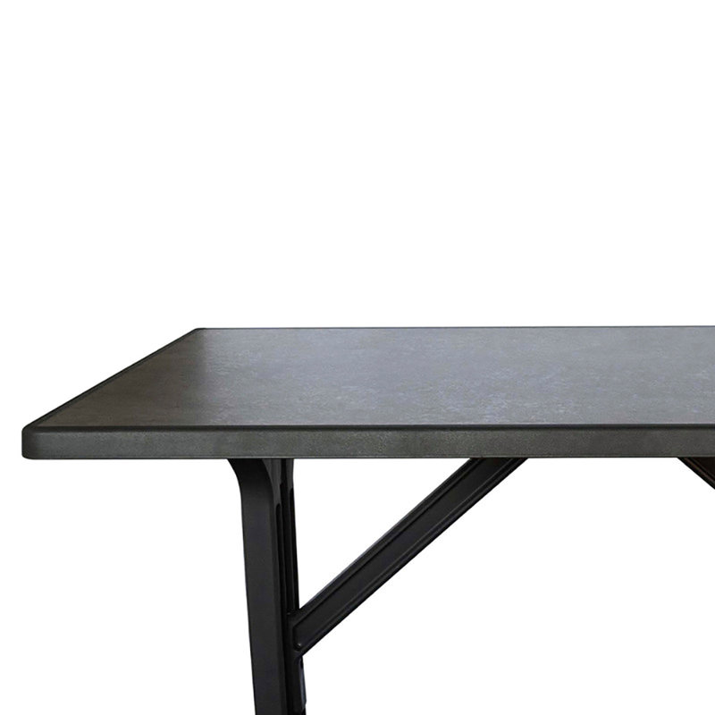 Table rectangulaire 28,75 po Omega, Béton foncé