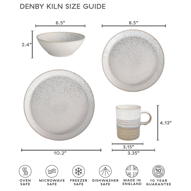 Denby Handmade Stoneware Dinnerware Set - Service for 4