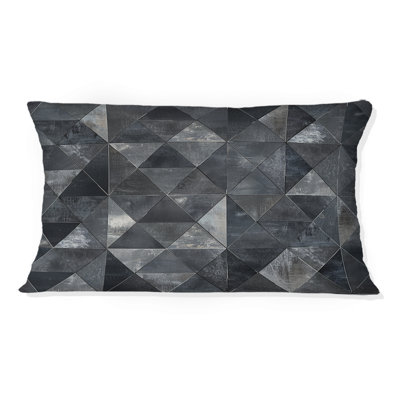 Coussin lombaire à motif géométrique triangulaire I - Glam
