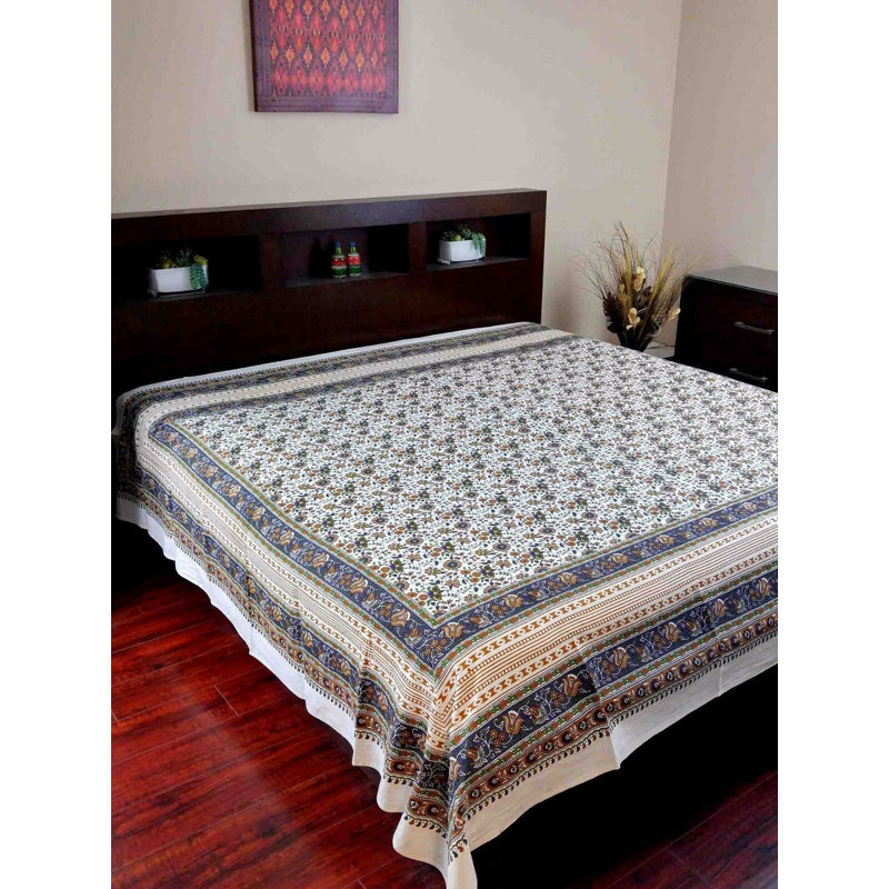 Tapisserie floral en coton, H 72 po x l 106 po, Mauve