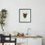 «Glimmer Cherry on Green Stripes», reproduction encadrée sous verre, design par Lish Creative-1006679211-1006679215