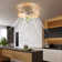 Jaybin Low Profile Caged Ceiling Fan Light with Remote