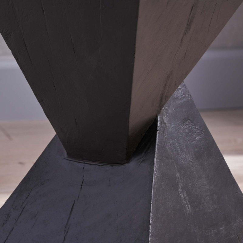 Table d'appoint en béton léger Tess, Noir