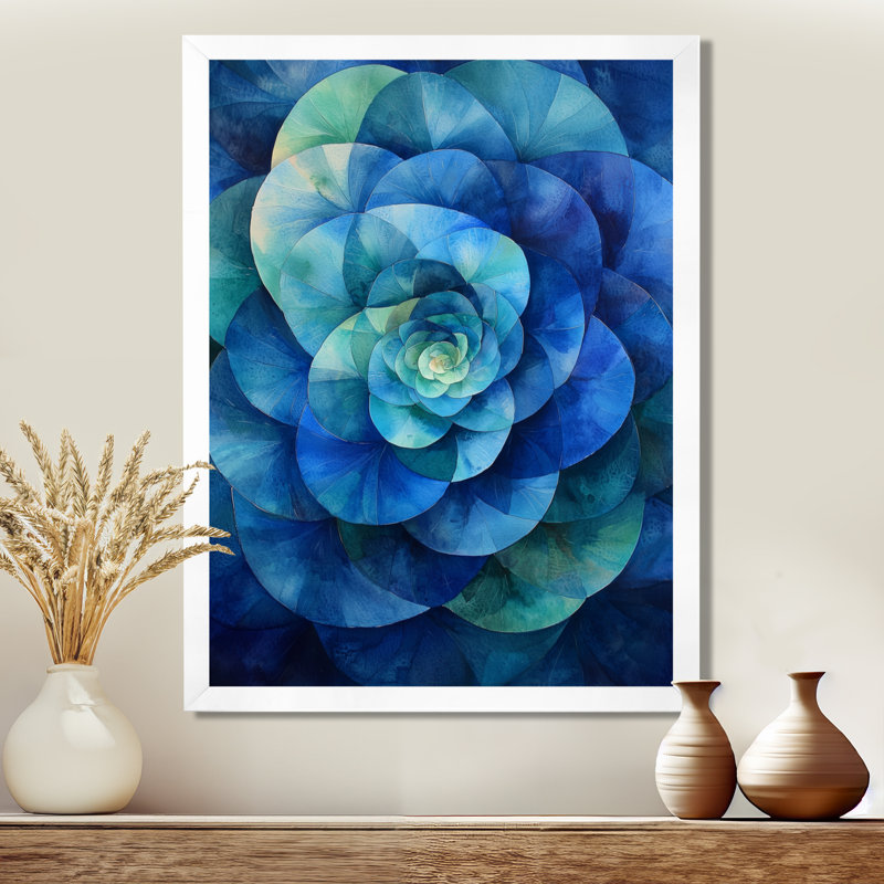Frederick - Floral Wall Art Prints, 20" H x 12" W, Picture Framed, White