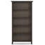 Bibliothèque 36 pouces en bois massif brun Hickory