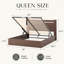 Lit plateforme moderne en bois avec tête de lit horizontale et rangement relevable, grand, taupe-1255621077-1255621079