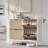 Shoe Storage Cabinet With 4 Flip Drawers, Farmhouse Fluted Shoe Organizer With Metal Legs-2090192758
